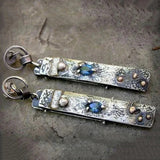 Artisan Crafted Blue Stone Earrings
