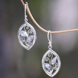 Retro Ivy-Inspired Earrings Adorned with Zirconia