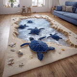 Blue Turtle Area Rug NCU0DV9486