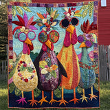 Chicken Coop Colors Quilted Blanket NCU0PT901