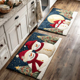 Cozy Snow Friend Kitchen Area Rug NCU0TD1693