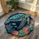 Deepsea Turtle Custom Shape Area Rug NCU0HH1972