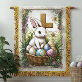 Faithful Easter Bunny Woven Sofa Blanket NCU0NT4734