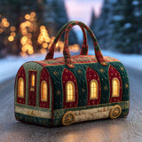 Festive Christmas Train Quilted Duffle Bag NCU0HH614