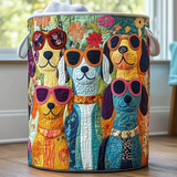 Dog Quilted Laundry Basket NCU0QN053