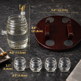 Whisky Bottle - Special Edition with Barrel and Glasses