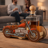 Whisky Bottle - Special Edition for Motorcyclists with Glasses