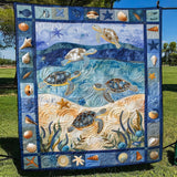 Ocean Turtle Quilted Blanket NCU0TH1170