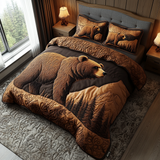 Shadowed Trails 3-Piece Quilted Bedding Set NCU0DV2469