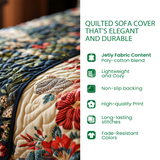 Winter Heart Charm Quilted Sofa Cover NCU0TD1878