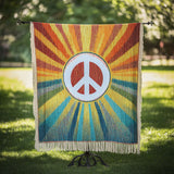 Sunshine Peace Woven Sofa Blanket NCU0NT4792