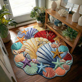 Tidal Whisper Conch Custom Shape Area Rug NCU0PT11677