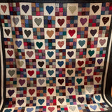 Vintage Floral Heart Quilted Blanket NCU0TH613