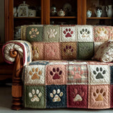 Vintage Garden Paws Quilted Sofa Cover NCU0PT11009