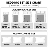 Black Bear Charm 3-Piece Quilted Bedding Set NCU0DV2771