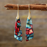 Gerta - Retro-Inspired Earrings Adorned with Colorful Gemstones